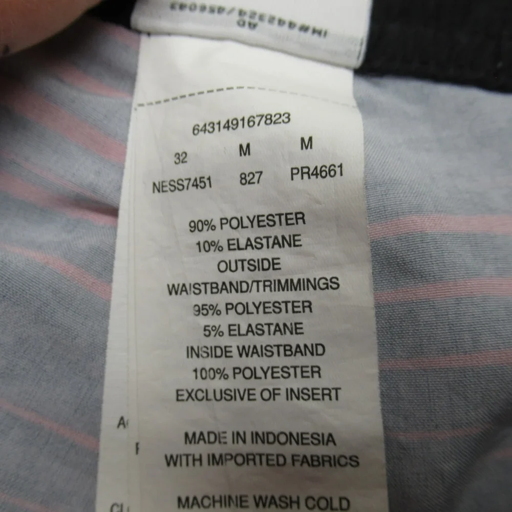 Nike Swim Shorts Mens 32 Orange Blue Striped Cargo Pocket‎ Lace Up Trunks Board